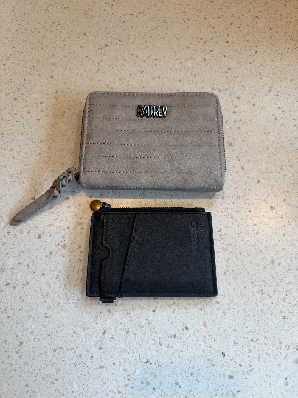 Rad Revolution Grey Zip Wallet and Black Card Holder Set